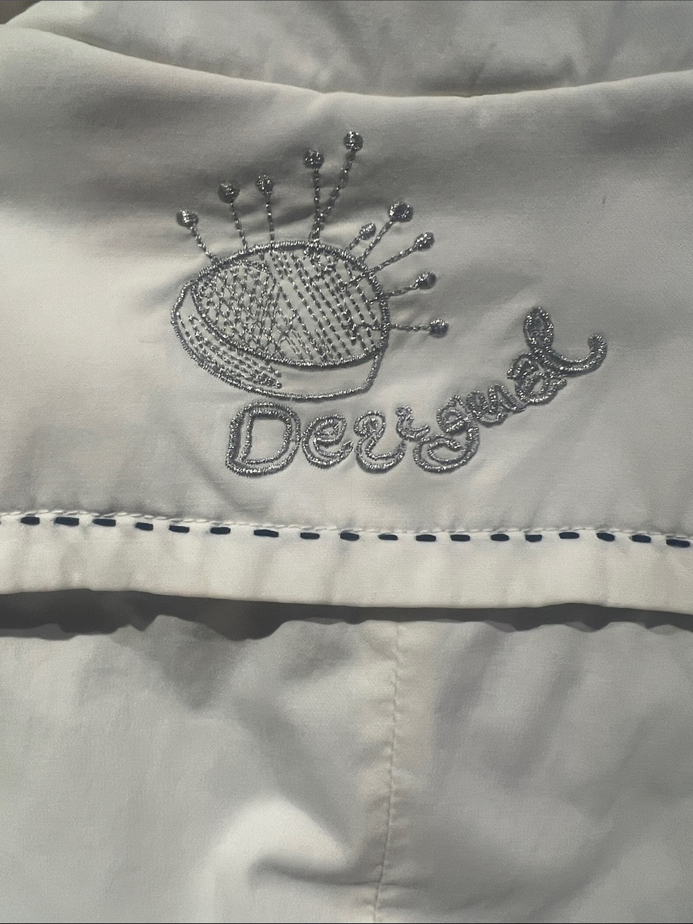 Desigual Ivory Graffiti Floral Trench Coat Size 40 - Picture 9 of 12
